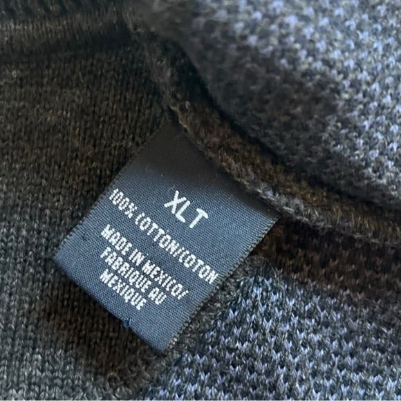 Y2K Men’s Pullover V-Neck Sweater Vest Navy Blue Cutter & Buck Sz XLT - Picture 7 of 9